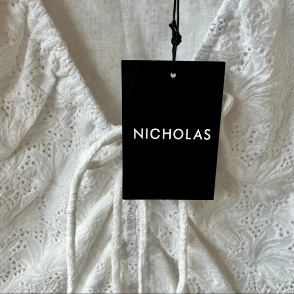 Nicholas the Label Danni Dress Featherington Eyelet White Lace 6 - Picture 11 of 12